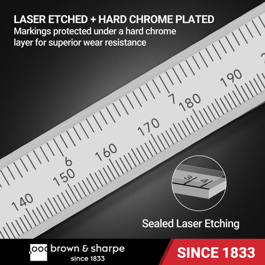 Vernier Workshop Caliper With Knife-Edge External Jaws 1/128" Graduation