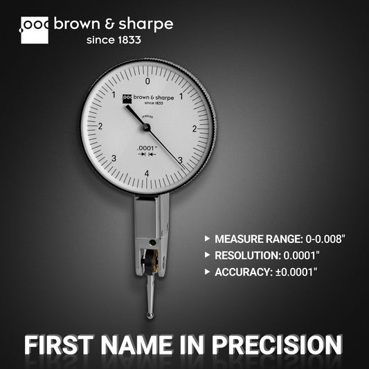 Ruby Bearings Horizontal Dial Lever Indicator 0.008 in. Range 0-4-0 Dial 0.0001‘’ Graduation