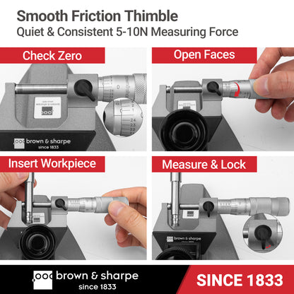 0-4 in. Mechanical Outside Micrometer 0.0001" Graduation