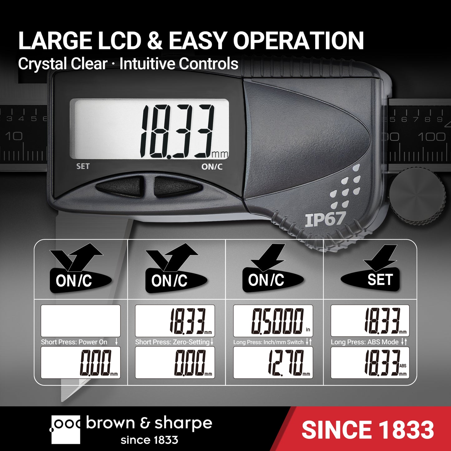 6in./8in./12in. Range Digital Caliper IP67