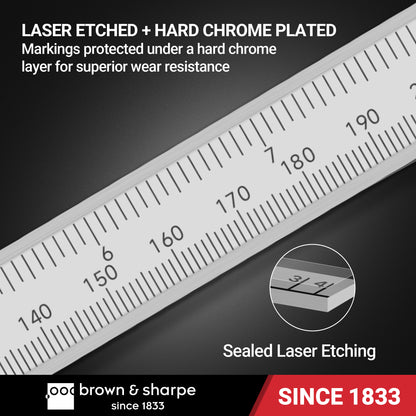 Vernier Workshop Caliper With Knife-Edge External Jaws 1/128" Graduation