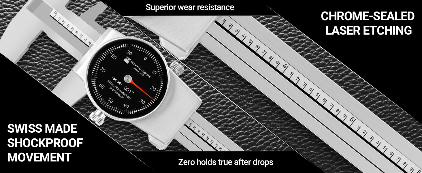 6in./8in./12in. Range Dial Caliper Swiss Core™ Movement A+ image