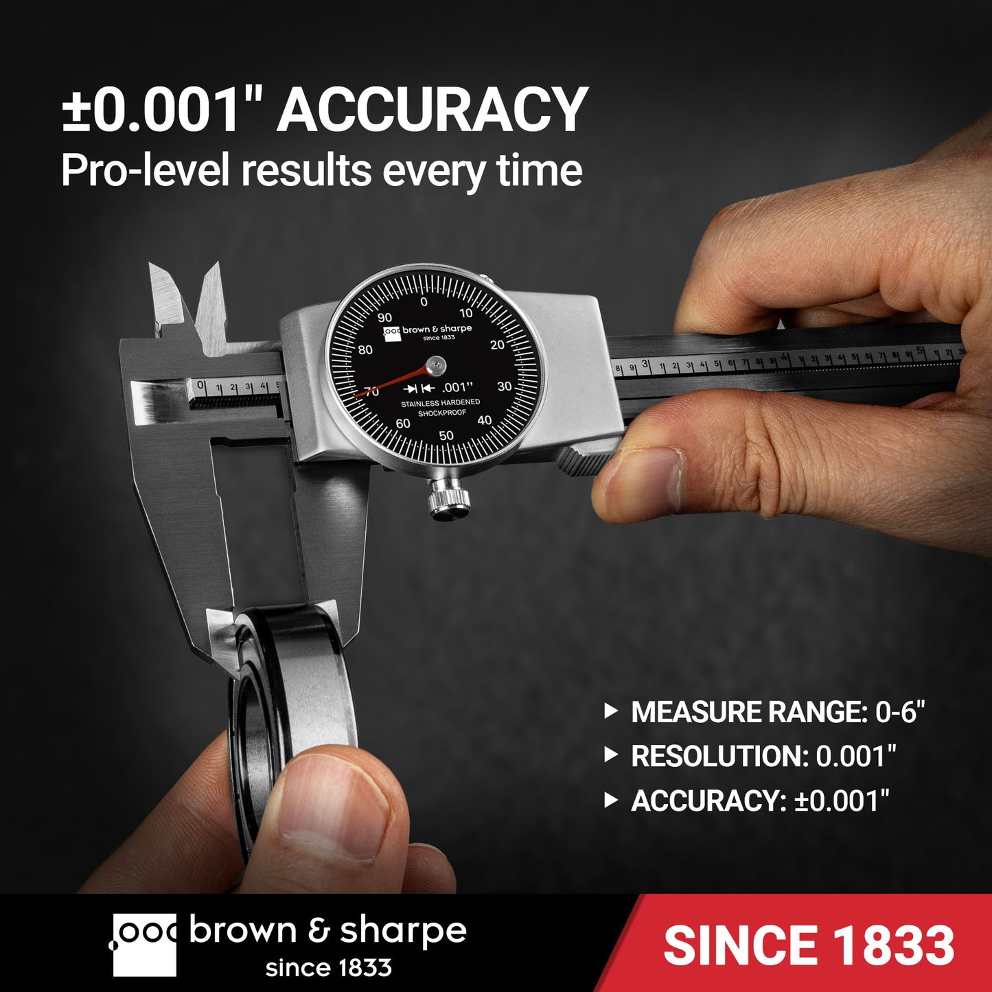 6in./8in./12in. Range Dial Caliper Swiss Core Movement