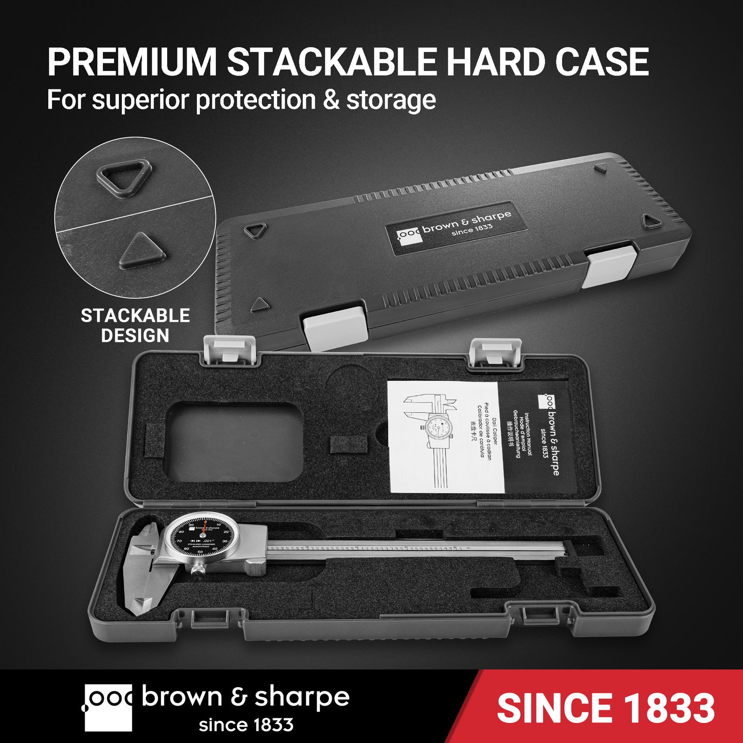 6in./8in./12in. Range Dial Caliper Swiss Core Movement