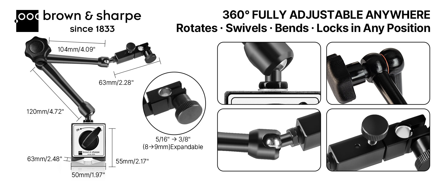 Articulated Support With Magnetic Base A+ image