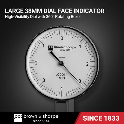 LARGE 38MM DIAL FACE INDICATOR
High-Visibility Dial with 360° Rotating Bezel