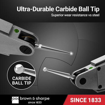 Ultra-Durable Carbide Ball Tip
Superior wear resistance vs steel